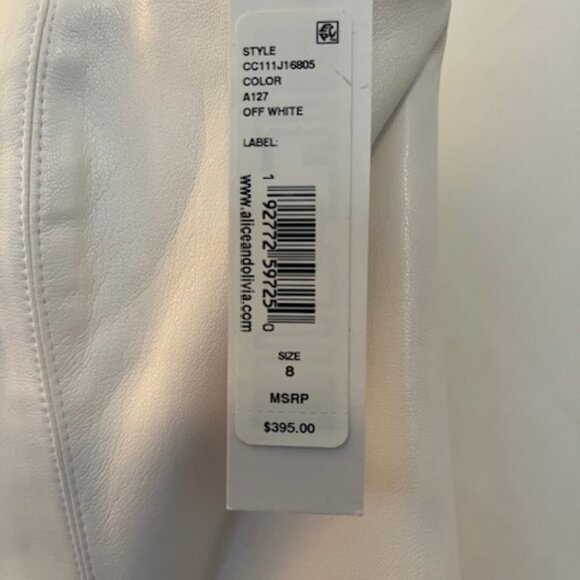 Alice & Olivia White Jumpsuit-vegan leather - Picture 5 of 6